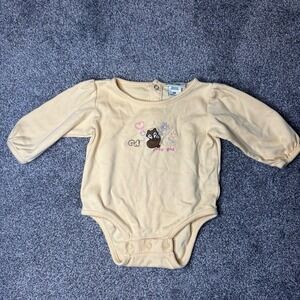 Cherokee‎ Y2K Yellow Foxy Girl Baby One Piece Body Suit
